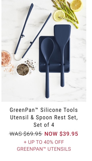 GreenPan™ Silicone Tools Utensil & Spoon Rest Set, Set of 4 + Up To 40% Off GreenPan™ Utensils