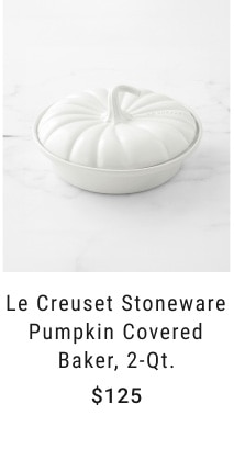 Le Creuset Stoneware Pumpkin Covered Baker, 2-Qt. - $125