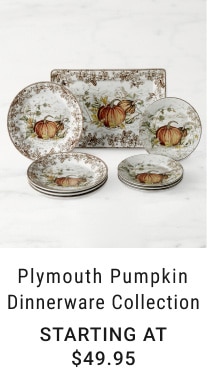 Plymouth Pumpkin Dinnerware Collection - Starting at $49.95