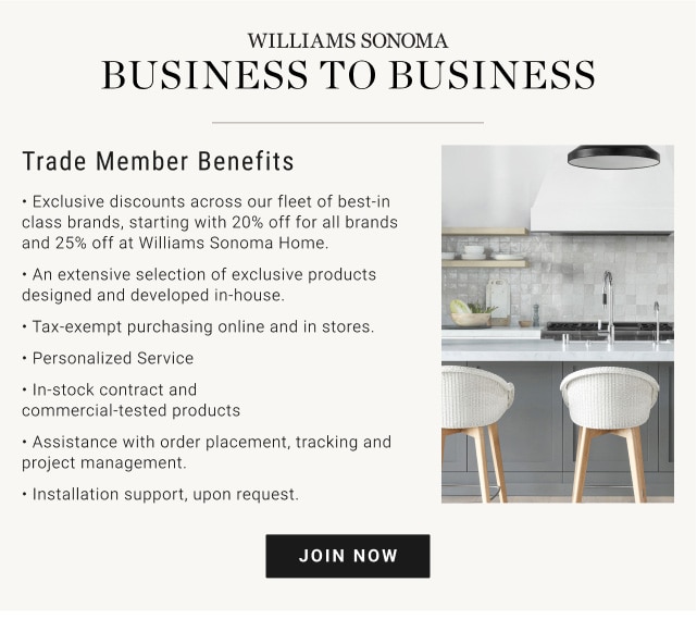 Williams Sonoma Business To Business - Join Now