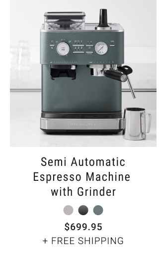 Semi automatic espresso machine with grinder - $699.95 + free shipping