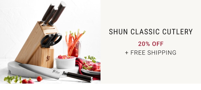 Shun Classic Cutlery - 20% Off + Free Shipping