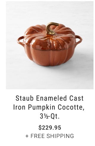 Staub Enameled Cast Iron Pumpkin Cocotte, 3½-Qt. $229.95 + FREE SHIPPING