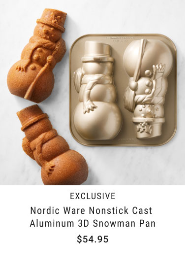 Exclusive - Nordic Ware Nonstick Cast  Aluminum 3D Snowman Pan - $54.95