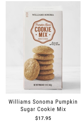 Williams Sonoma Pumpkin Sugar Cookie Mix $17.95