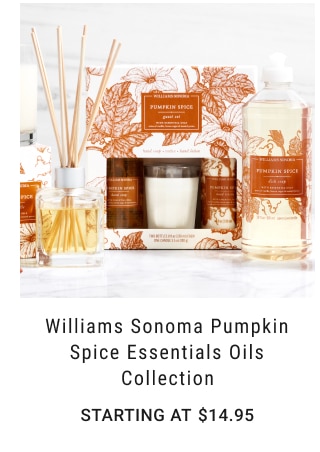 Williams Sonoma Pumpkin Spice Essentials Oils Collection Starting at $14.95