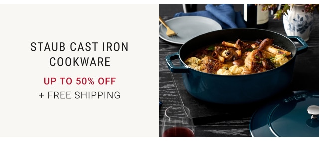 Staub Cast Iron Cookware Up to 50% off + free Shipping