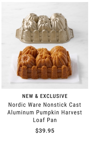 NEW & Exclusive Nordic Ware Nonstick Cast Aluminum Pumpkin Harvest Loaf Pan $39.95