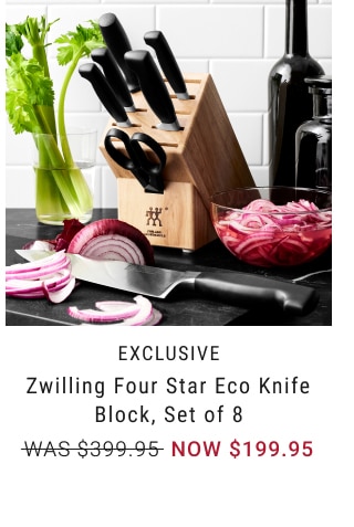 Zwilling Four Star Eco Knife Block, Set of 8 - Now $199.95