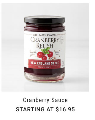 Cranberry Sauce - Starting at $16.95