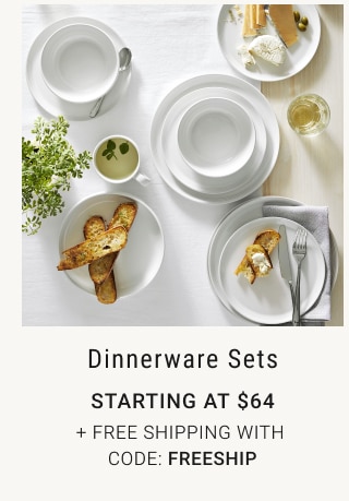 Dinnerware Sets starting at $64 + Free Shipping with  code: FREESHIP