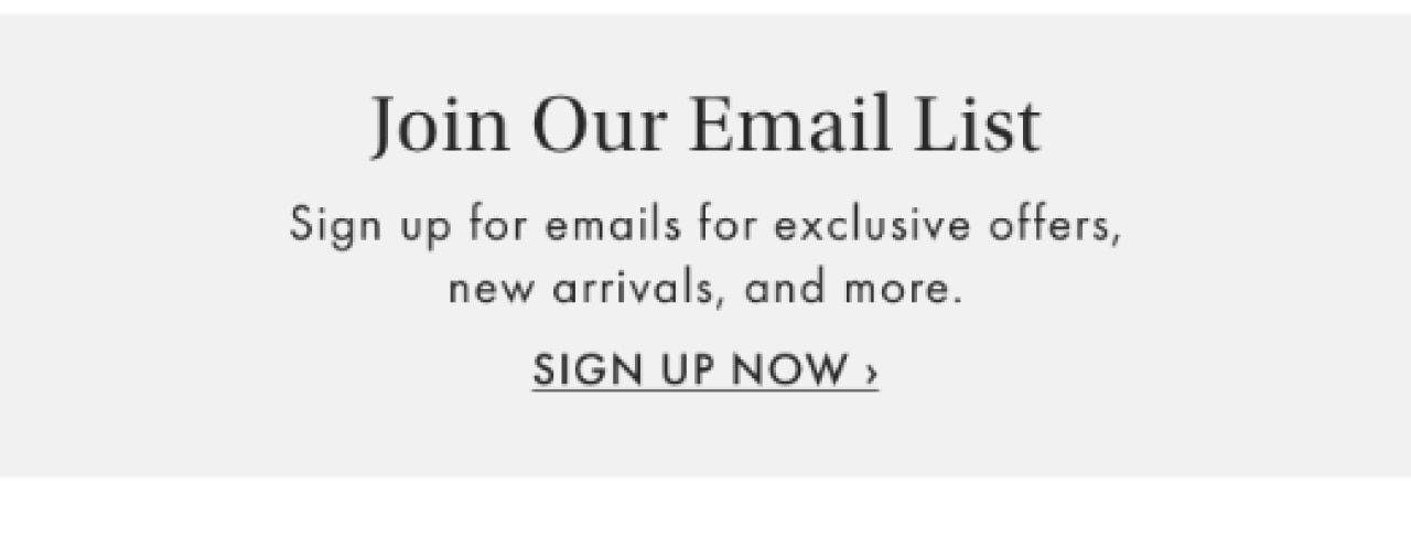 Join our email list - sign up now