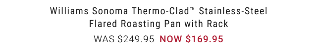 Williams Sonoma Thermo-Clad™ Stainless-Steel Flared Roasting Pan with Rack NOW $169.95