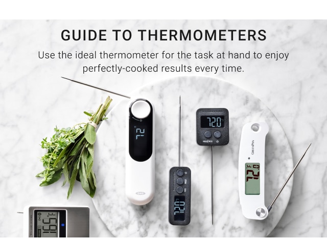 guide to thermometers - Use the ideal thermometer for the task at hand to enjoy perfectly-cooked results every time.