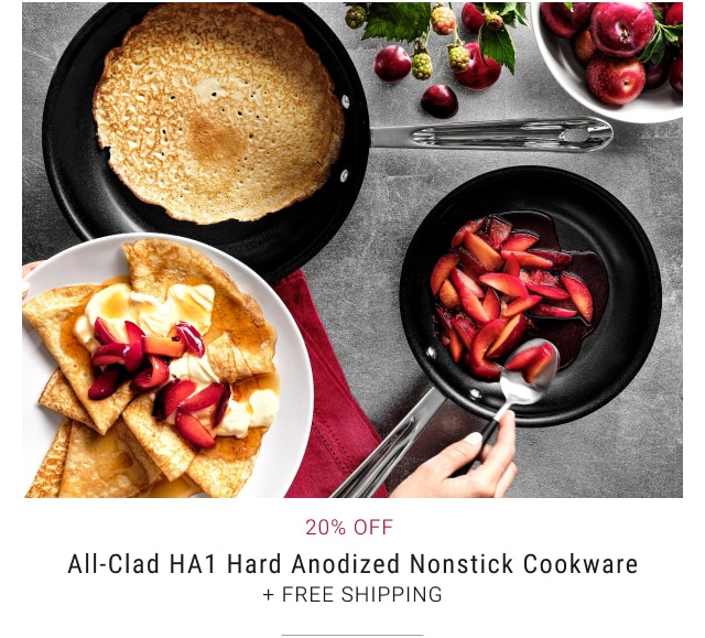 20% Off All-Clad HA1 Hard Anodized Nonstick Cookware + Free Shipping