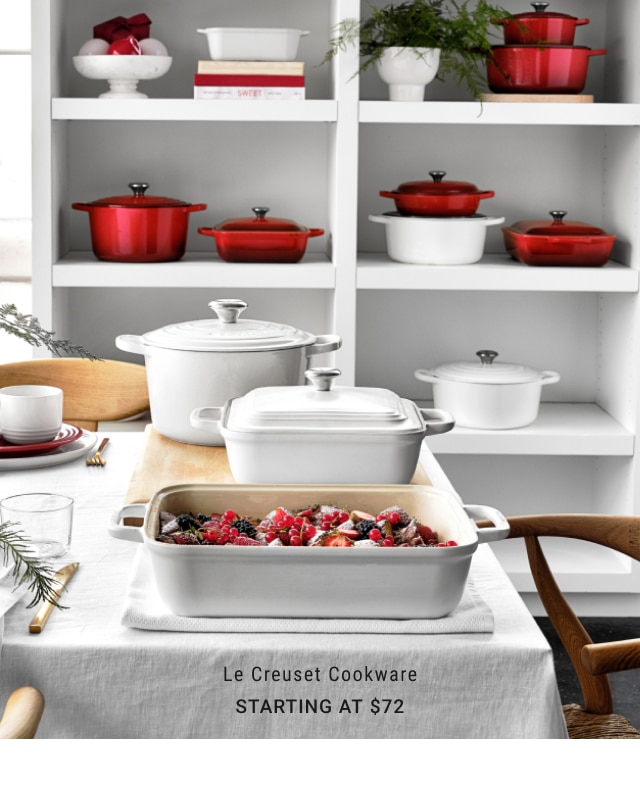 Le Creuset Cookware - starting at $72