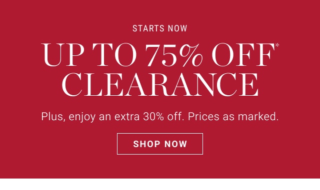 up to 75% off clearance - shop now