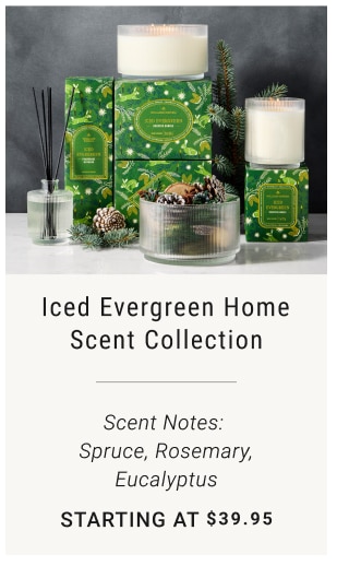 Iced Evergreen Home Scent Collection starting at $39.95