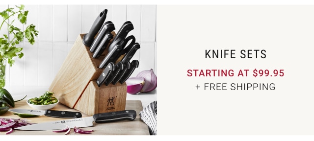 knife sets starting at $99.95 + free Shipping