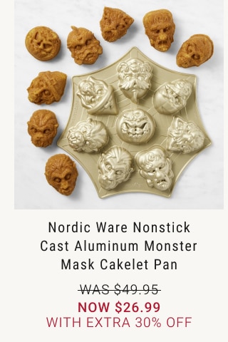 Nordic Ware Nonstick Cast Aluminum Monster Mask Cakelet Pan - Now $26.99 With Extra 30% Off