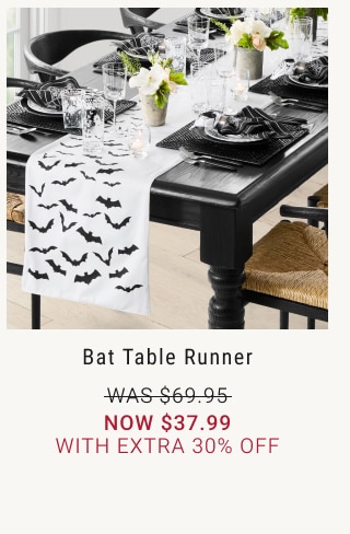 Bat Table Runner - Now $37.99 With Extra 30% Off