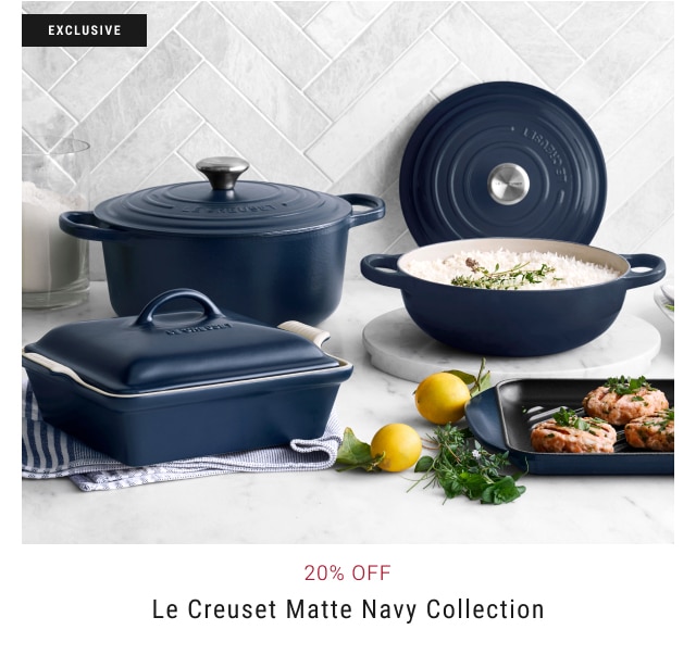 20% Off Le Creuset Matte Navy Collection