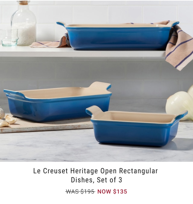 Le Creuset Heritage Open Rectangular Dishes, Set of 3 - NOW $135