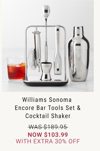 Williams Sonoma Encore Bar Tools Set & Cocktail Shaker - Now $103.99 With Extra 30% Off