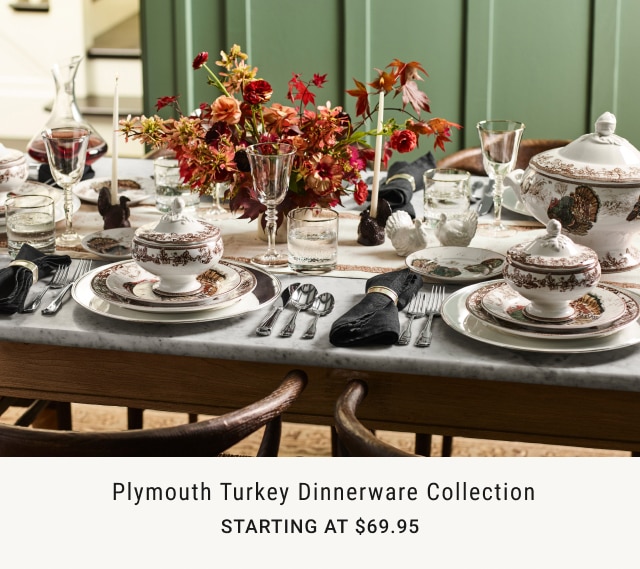  Plymouth Turkey Dinnerware Collection - Starting at $69.95