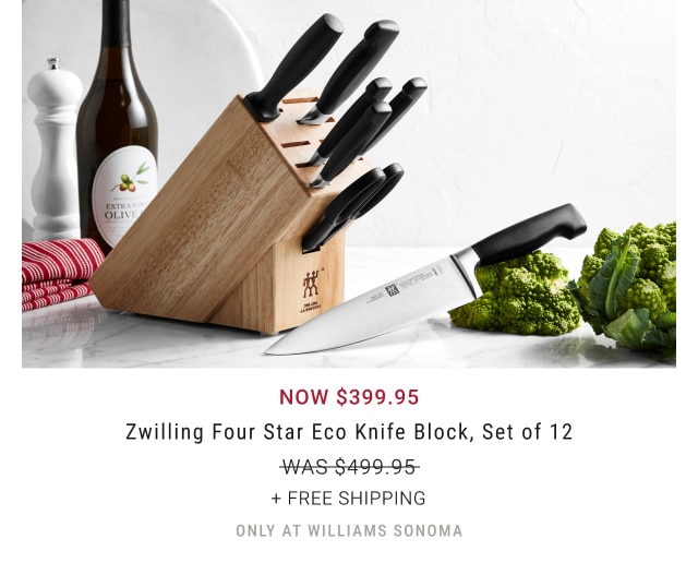 NOW $399.95 - Zwilling Four Star Eco Knife Block, Set of 12 + Free Shipping