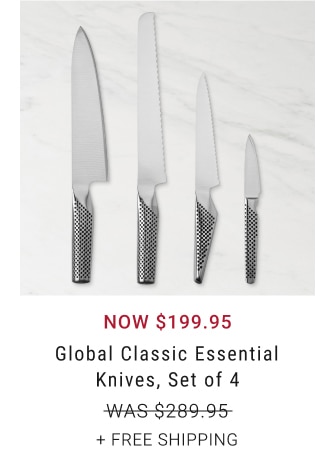 Now $199.95 - Global Classic Essential Knives, Set of 4 + Free Shipping