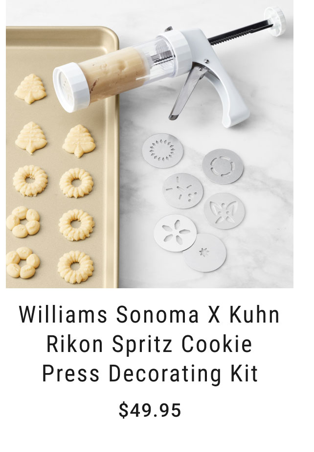 Williams Sonoma x Kuhn Rikon Spritz Cookie Press Decorating Kit - Starting at $49.95