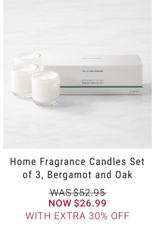 Home Fragrance Candles Set of 3, Bergamot and Oak - Now $26.99 With Extra 30% Off