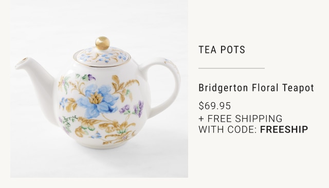 Tea Pots - Bridgerton Floral Teapot - $69.95