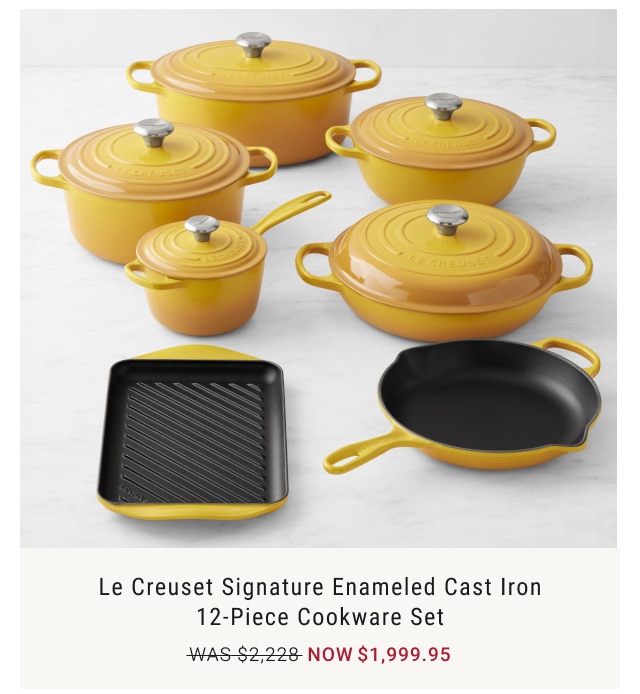 Le Creuset Signature Enameled Cast Iron 12-Piece Cookware Set NOW $1,999.95