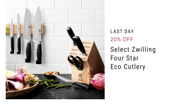 Last Day - 20% Off Select Zwilling Four Star Eco Cutlery