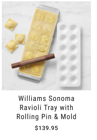 Williams Sonoma Ravioli Tray with Rolling Pin & Mold $139.95