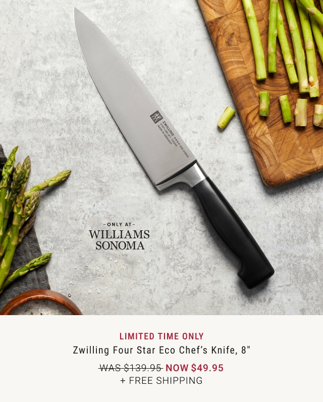 Limited Time Only - Zwilling Four Star Eco Chef's Knife, 8" - Now $49.95 + Free Shipping