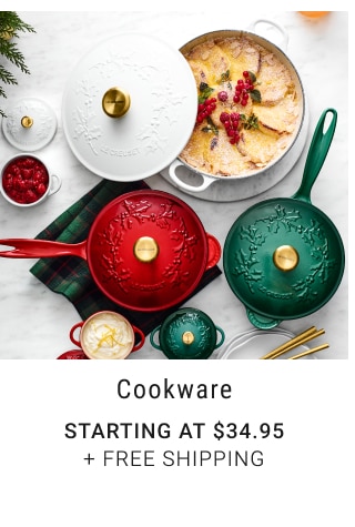 Cookware Starting at $34.95 + Free Shipping