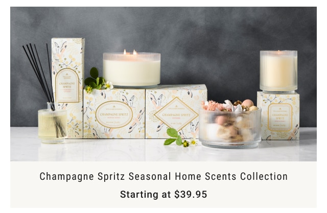 Champagne Spritz Seasonal Home Scents Collection Starting at $39.95