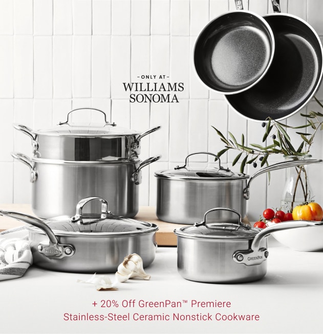 + 20% Off GreenPan™ Premiere Stainless-Steel Ceramic Nonstick Cookware