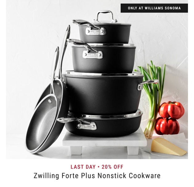 Last Day • 20% Off Zwilling Forte Plus Nonstick Cookware