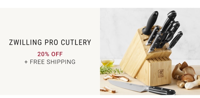 Zwilling Pro Cutlery 20% off + FREE SHIPPING