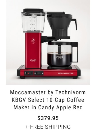 Moccamaster by Technivorm KBGV Select 10-Cup Coffee Maker in Candy Apple Red - $379.95 + Free Shipping