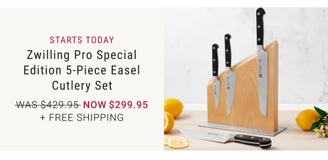 STARTS TODAY - Zwilling Pro Special Edition 5-Piece Easel Cutlery Set NOW $299.95 + FREE SHIPPING