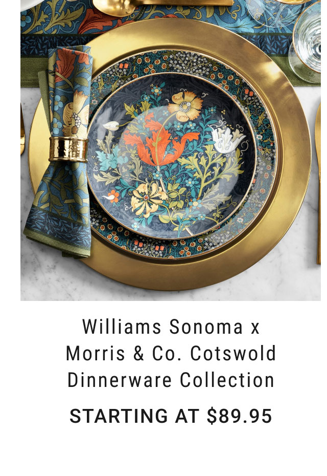 Williams Sonoma x Morris & Co. Cotswold Dinnerware Collection - Starting at $89.95