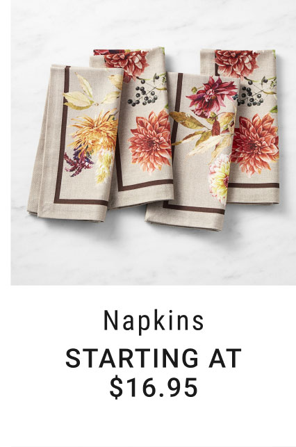 Napkins - Starting at $16.95