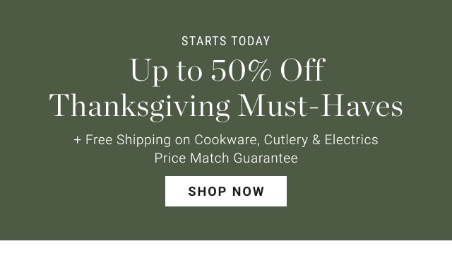 Up to 40% Off Thanksgiving Must-Haves - Shop Now