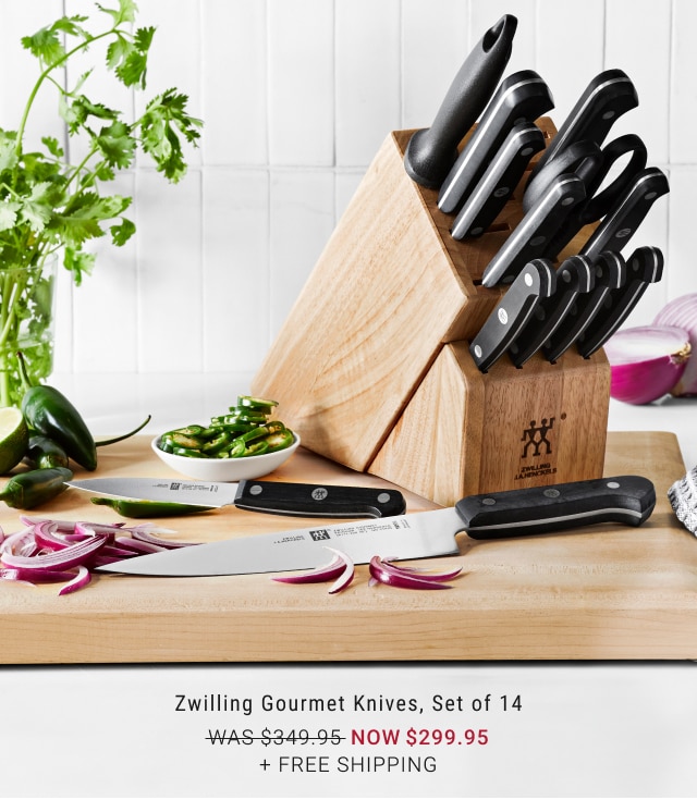 Zwilling Gourmet Knives, Set of 14 Now $299.95 + Free Shipping