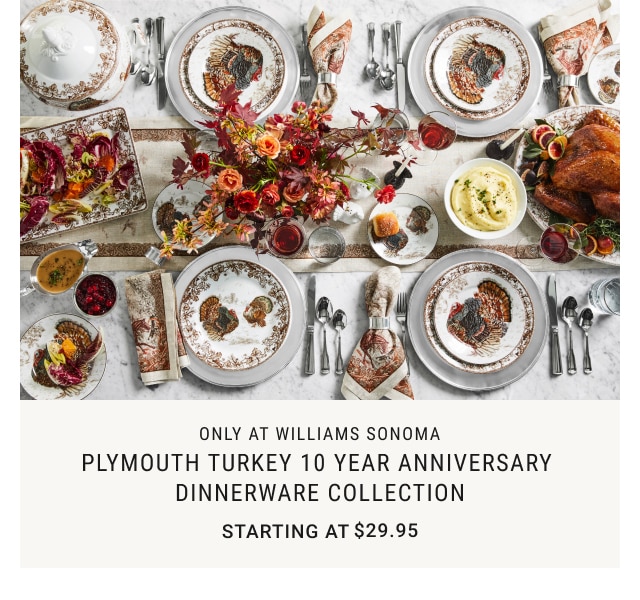 Plymouth Turkey 10 Year Anniversary Dinnerware Collection - Starting at $29.95